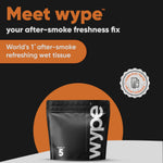 Wype - After Smoke Odour Neutralizing & Refreshing Wet Wipes (pack of 5)