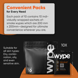 Wype - After Smoke Odour Neutralizing & Refreshing Wet Wipes (Pack of 10)