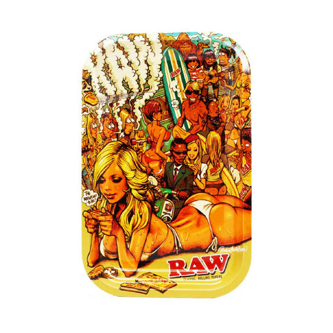 Raw Metal Rolling Tray - Small